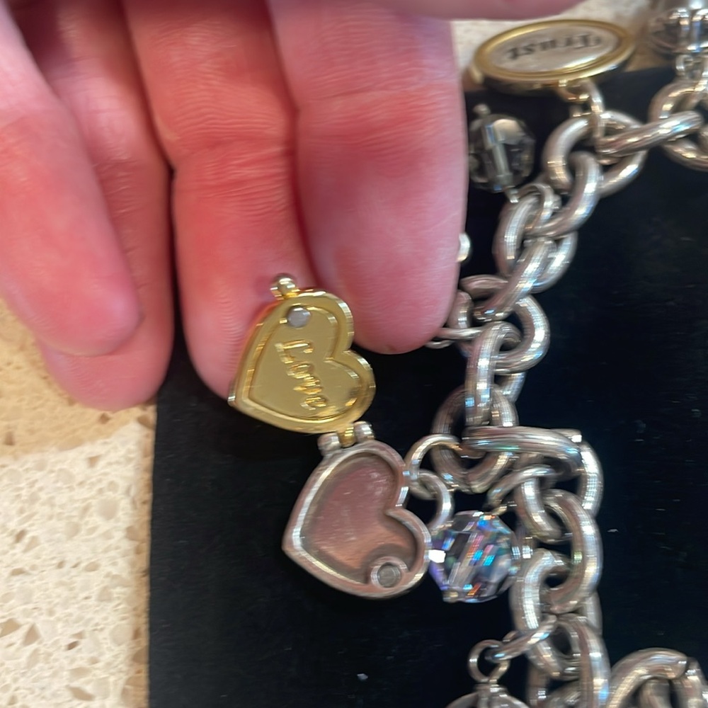 Brighton Retired 2006 Power of Pink Silver Charm Bracelet EUC - Picture 5 of 9